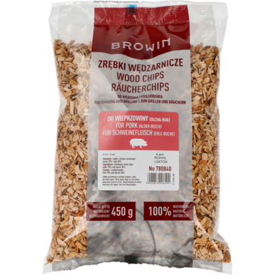 Zrębki mix do wieprzowiny olcha i buk 450 g Browin
