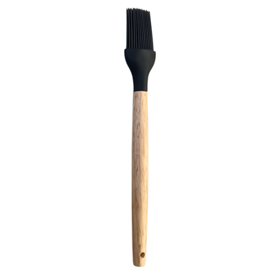 Pędzelek kuchenny Degro Woody silikonowy z drewnianym uchwytem 27,5 cm