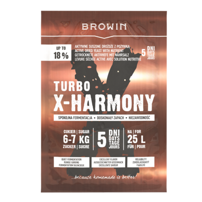 Drożdże Turbo X-Harmony 25 l 138 g Browin