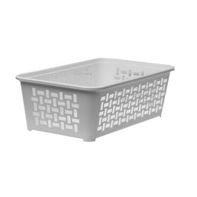 Koszyk plastikowy Sierra 24,5 x 14,5 cm biały