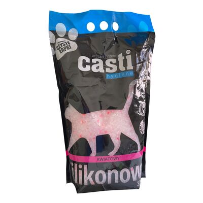 Żwirek silikonowy dla kotów 3,8 l kwiatowy Casti