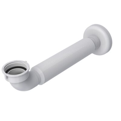 Półsyfon umywalkowy Universal z podejściem kolanowym, nakrętka plastikowa 5/4", odpływ fi32