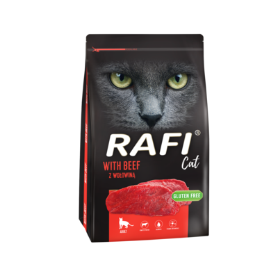 Sucha karma dla kotów z wołowiną 7 kg RAFI