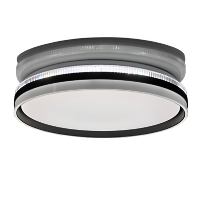 Plafon LED Barbara okrągły 72W 8000 lm z pilotem czarno-biały GOLDLUX