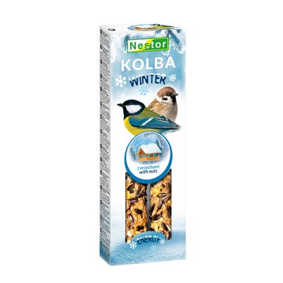 Kolba zimowa z orzechami dla ptaków 2 sztuki Nestor
