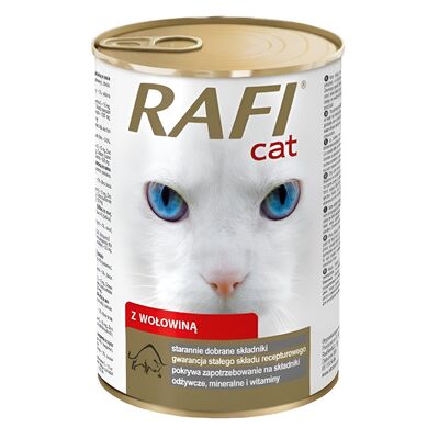 Karma mokra dla kota 415 g wołowina w sosie RAFI