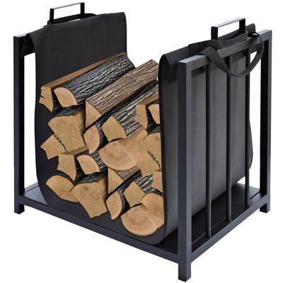 Kosz na drewno kominkowe PK007 50,5 x 37 x 50 cm czarny