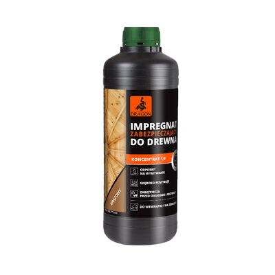 Impregnat do drewna konstrukcyjnego koncentrat 1:9 1 kg brąz DRAGON