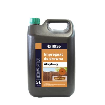 Impregnat akrylowy do drewna 5 l pinia IRISS