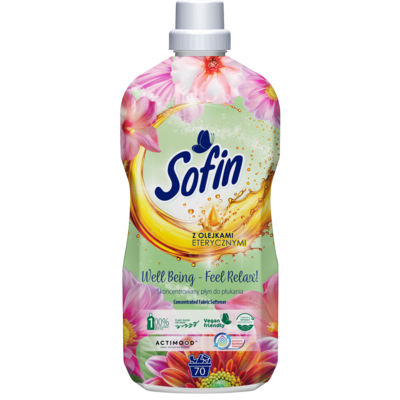 Skoncentrowany płyn do płukania tkanin Well Being - Feel Relax 1,4 l SOFIN