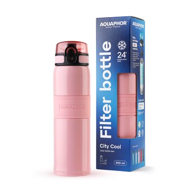 Butelka termiczna filtrująca City Cool 500 ml pudrowy róż
