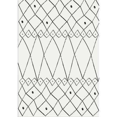 Dywan Casa 160 x 230 cm aztecki biało-czarny