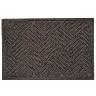 Wycieraczka materiałowa 45 x 75 cm szaro-brązowy