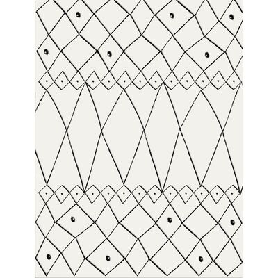 Dywan Casa 120 x 160 cm aztecki biało-czarny