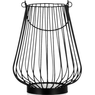 Lampion Durban metalowy 19 x 19 x 32 cm czarny