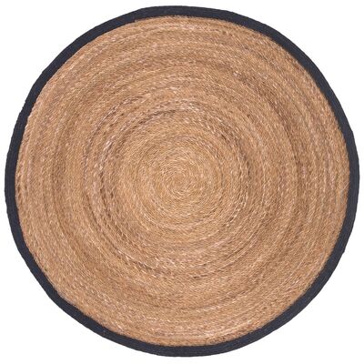 Dywan Wicker okrągły 120 cm brązowo-czarny