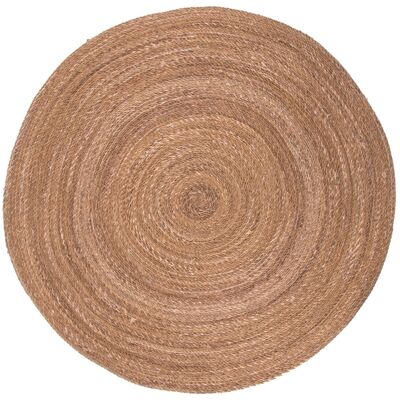 Dywan okrągły Wicker naturalny okrągły 100 cm brązowy