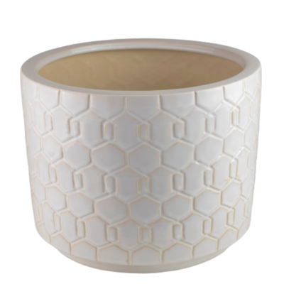 Donica ceramiczna Miel M 22 cm biały