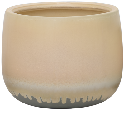 Donica ceramiczna Playa L 22 cm beżowy
