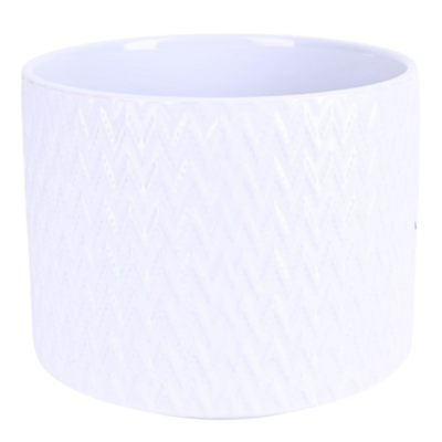Osłonka ceramiczna Kali L 21 cm biały