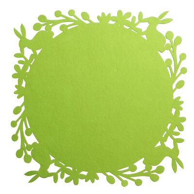 Podkładka Rabbit filcowa kwadratowa 38 x 38 cm zielony