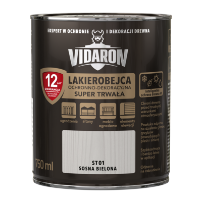 Lakierobejca Super Trwała sosna bielona ST01 0,75 l VIDARON