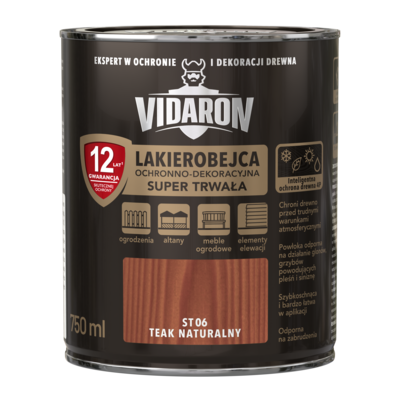 Lakierobejca Super Trwała teak naturalny ST06 0,75 l VIDARON