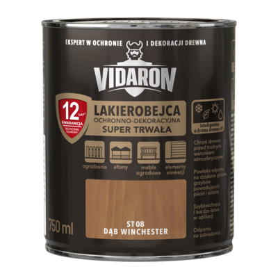 Lakierobejca Super Trwała dąb winchester ST08 0,75 l VIDARON