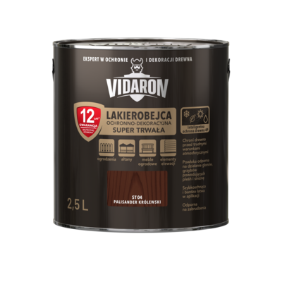 Lakierobejca Super Trwała palisander królewsk ST04 2,5 l VIDARON