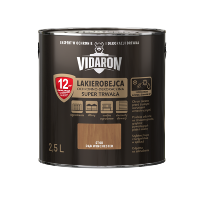 Lakierobejca Super Trwała dąb winchester ST08 2,5 l VIDARON