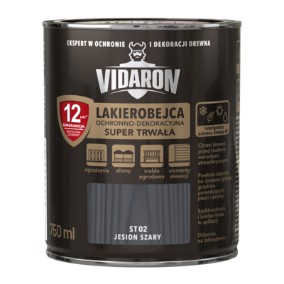 Lakierobejca Super Trwała jesion szary ST02 0,75 l VIDARON