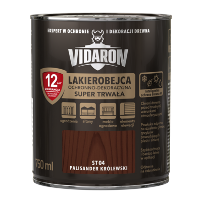 Lakierobejca Super Trwała palisander królewsk ST04 0,75 l VIDARON