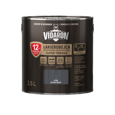 Lakierobejca Super Trwała jesion szary ST02 2,5 l VIDARON