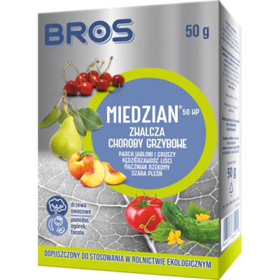 Środek grzybobójczy Miedzian 50WP 50 g BROS