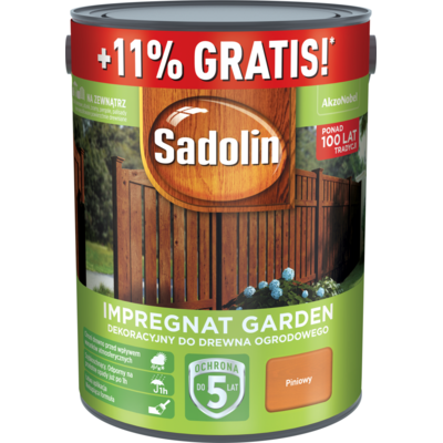 Impregnat dekoracyjny do drewna ogrodowego Sadolin Garden jasna sosna 5,55 l