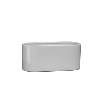 Osłonka ceramiczna ogródek storczyk 32 x 16,5 cm szary połysk symbol 649