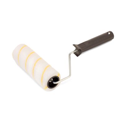 Wałek z rączką 18 cm PES żółty pasek 6 mm