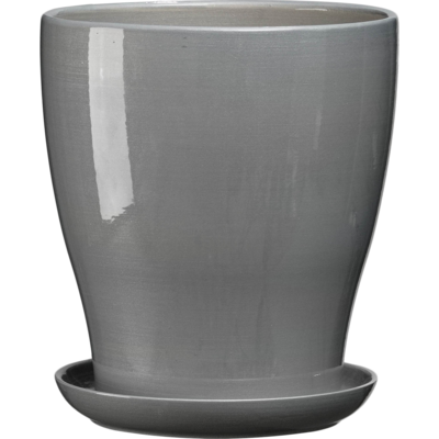 Doniczka ceramiczna z podstawką laura 16 x 16 cm czarny mat symbol 1040