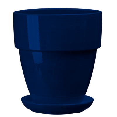 Doniczka ceramiczna z podstawką tina 14 x 13 cm granatowy połysk symbol 016
