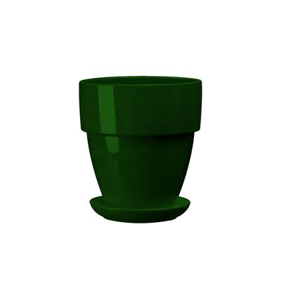 Doniczka ceramiczna z podstawką tina 20 x 18,5 cm zielony połysk symbol 018