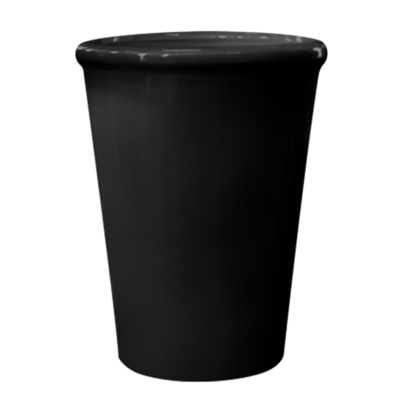 Doniczka ceramiczna z podstawką palma (palmowa) czarny 20 cm
