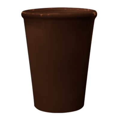 Doniczka ceramiczna z podstawką palma (palmowa) brąz 20 cm