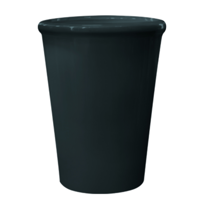 Doniczka ceramiczna z podstawką palma (palmowa) antracyt 24 cm