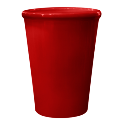 Doniczka ceramiczna z podstawką palma (palmowa) czerwony 20 cm
