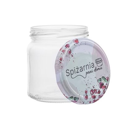 Komplet 6 słoików 200 ml Spiżarnia pani domu z zakrętką 6,6 cm 4 zaczepy