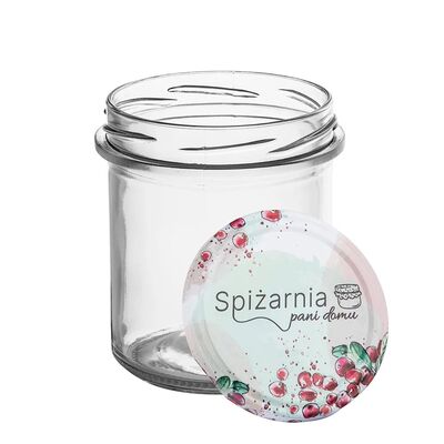 Komplet 6 słoików 350 ml Spiżarnia pani domu z zakrętką 8,2 cm 6 zaczepów