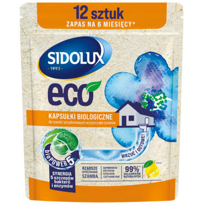 Kapsułki do szamba biologiczne ECO 12 szt. Sidolux