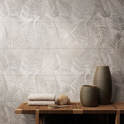 Dekor ścienny 2 elementowy BARBADOS LEAVES 61,8 x 60,8 cm G1