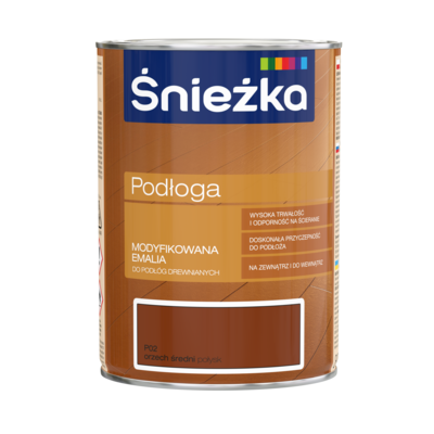 Farba emaliowa ftalowa Podłoga orzech średni 0,8 l Śnieżka