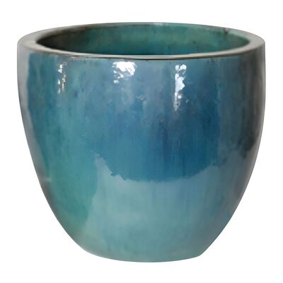 Donica Glazed Egg Pot Celadon 48 cm turkusowy